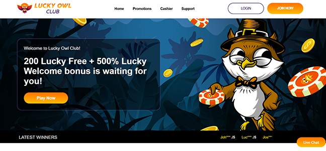 Lucky Owl Casino - No Deposit Bonus