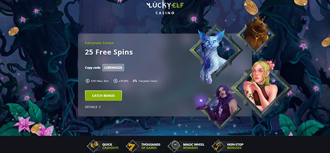 LuckyElf Casino – No-deposit Free Spins