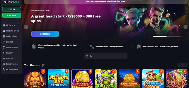 LuckyElf Casino - No Deposit Bonus Spins