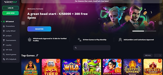LuckyElf Casino – No Deposit Bonus
