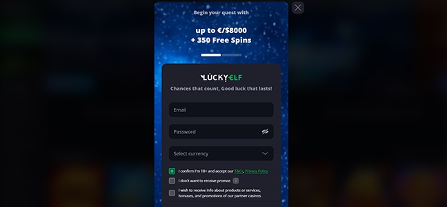 LuckyElf Casino - No Deposit Bonus