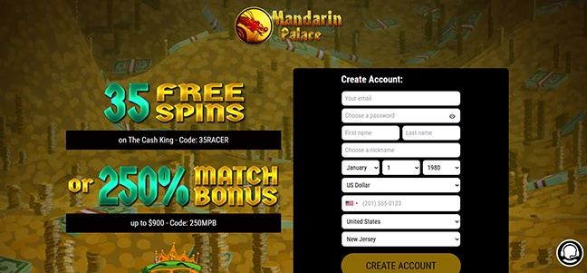 Mandarin Palace Casino – No Deposit Bonus