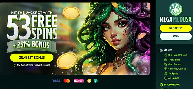 Mega Medusa Casino – No Deposit Bonus