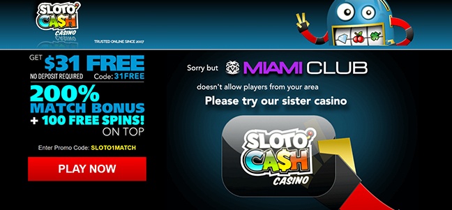 Miami Club Casino - No Deposit Bonus