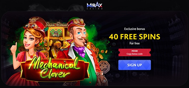 Mirax Casino - Deposit Match Bonus with Free Spins