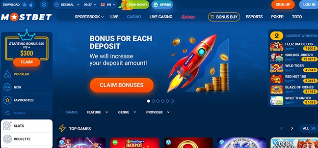 MostBet Casino – No Deposit Bonus