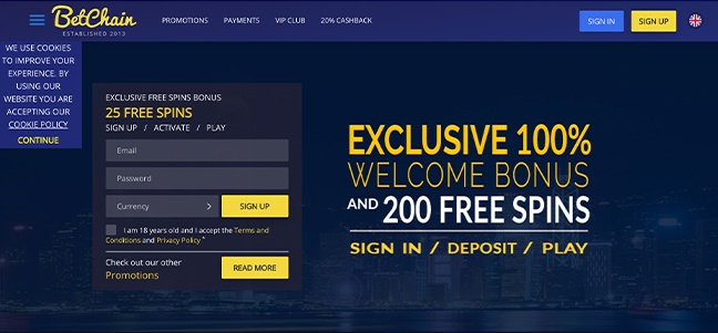 Betchain Casino – No Deposit Bonus Offer