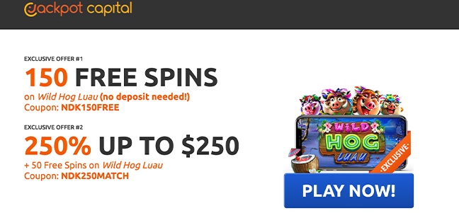 Jackpot Capital Casino – No Deposit Bonus Offer