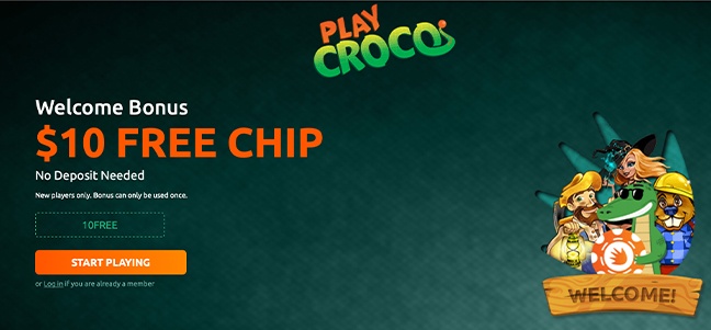 PlayCroco Casino – No Deposit Bonus Offer