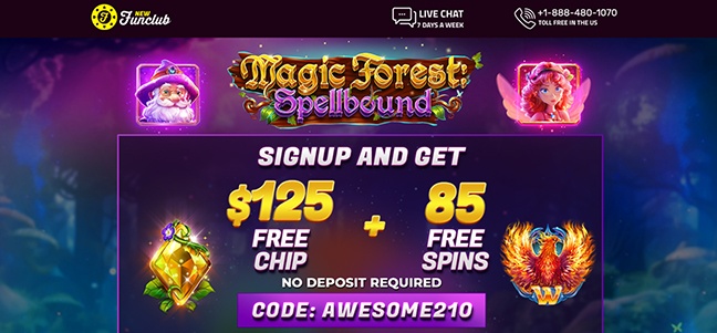 New FunClub Casino - No Deposit Free Spins