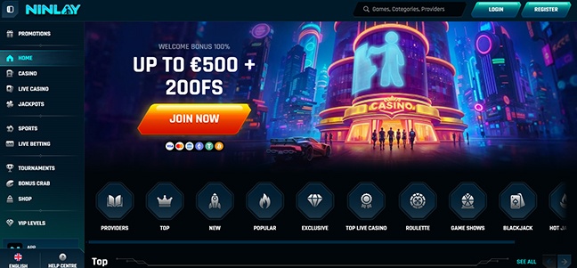 Ninlay Casino – Match Deposit Bonus