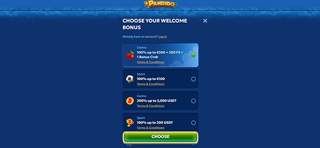 Pandido Casino – No Deposit Bonus