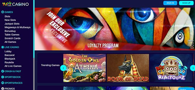 Art Casino - Deposit Match Bonus