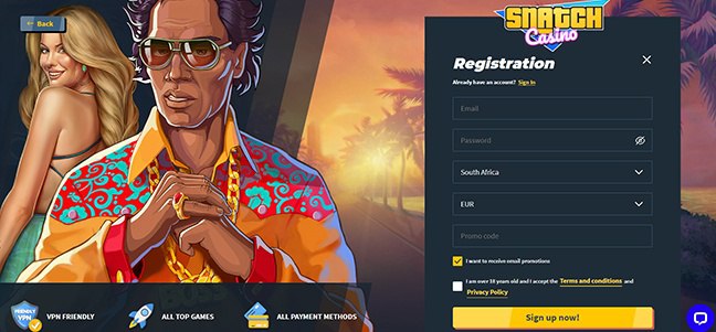 Snatch Casino - No Deposit Bonus Spins