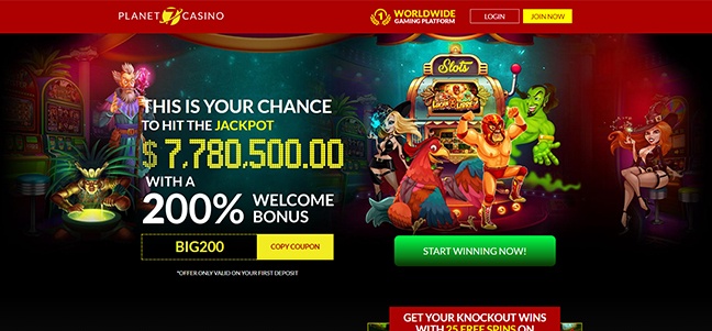 Planet 7 Casino - No Deposit Free Spins