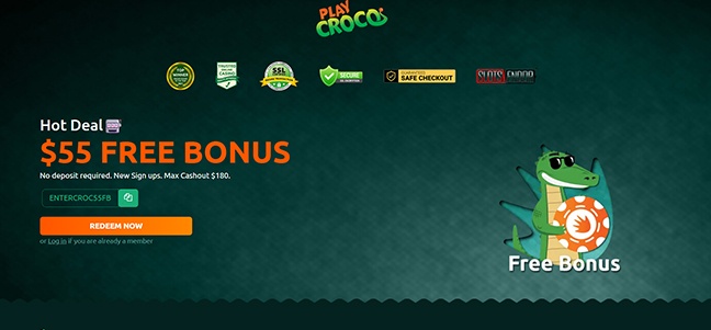 PlayCroco Casino – No Deposit Bonus