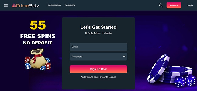 Primebetz Casino - No Deposit Bonus