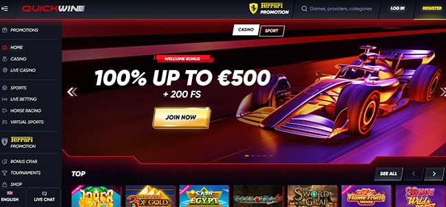 QuickWin Casino - Match Deposit Bonus