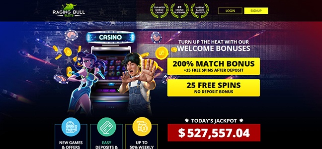 Raging Bull Casino - No Deposit Free Spins and Cash