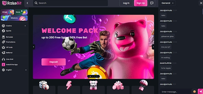 Rakebit Casino – No Deposit Bonus