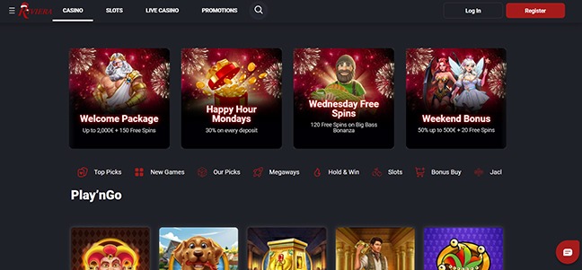 Riviera Casino – No Deposit Bonus