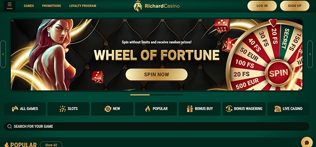Richard Casino - Welcome Bonus Package