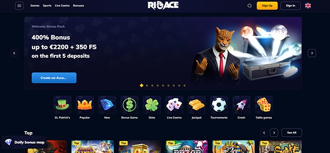 RioAce Casino - No Deposit Bonus