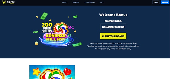 Ripper Casino - No Deposit Bonus Spins