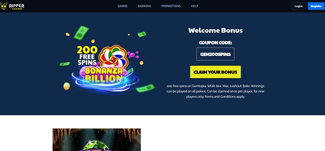 Ripper Casino - No Deposit Bonus
