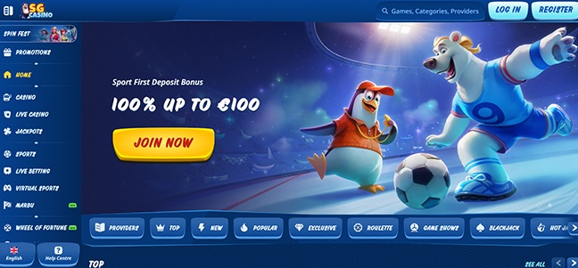 SG Casino – No Deposit Bonus