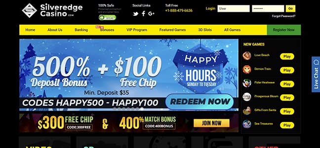 SilverEdge Casino – No Deposit Bonus Cash
