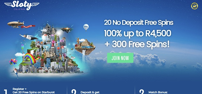 Sloty Casino –No Deposit Free Spins