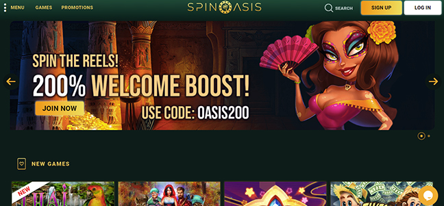 Spin Oasis Casino –No Deposit Free Spins