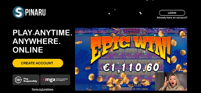 Spinaru Casino - Get Up To €200 Bonus Cash 