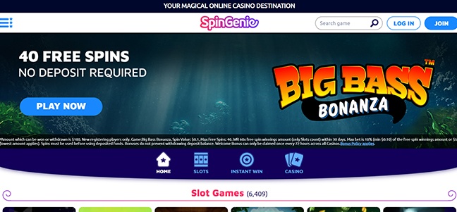 Spin Genie Casino - Deposit Free Spins