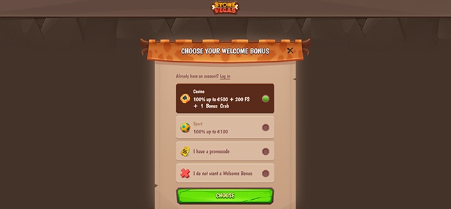 Stone Vegas Casino – Match Deposit Bonus