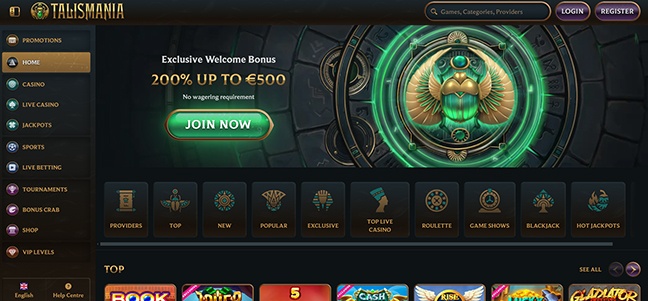 Talismania Casino - Match Deposit Cash