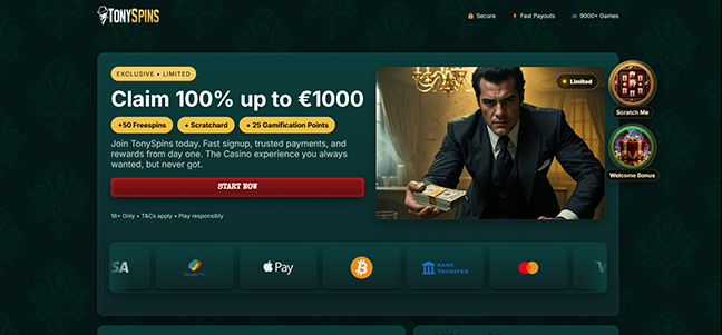 TonySpins Casino – No Deposit Bonus