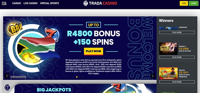 Trada Casino – Deposit Free Spins Bonus