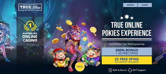 True Blue Casino – No Deposit Bonus Offer