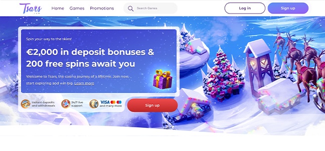 Tsars Casino - Get 20 Free Spins 