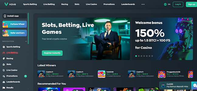 Vave Casino – No Deposit Bonus