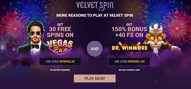 Velvet Spin Casino - No Deposit Bonus Spins