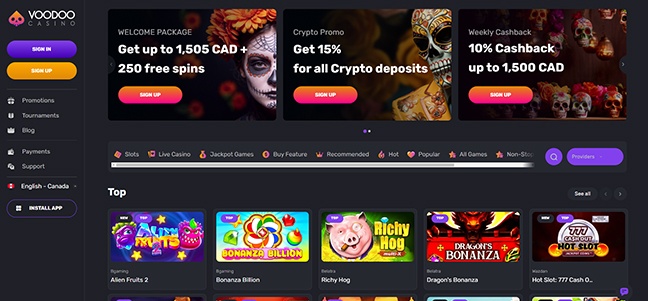 Voodoo Casino – No Deposit Bonus