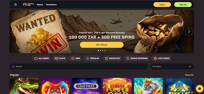Wanted Win Casino - No Deposit Bonus Spins