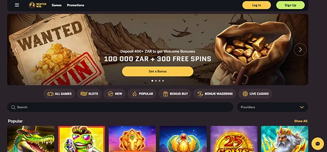 Wanted Win Casino - No Deposit Bonus