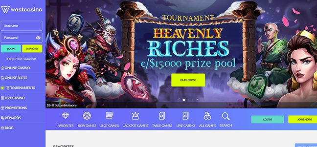 West Casino - No Deposit Bonus Spins
