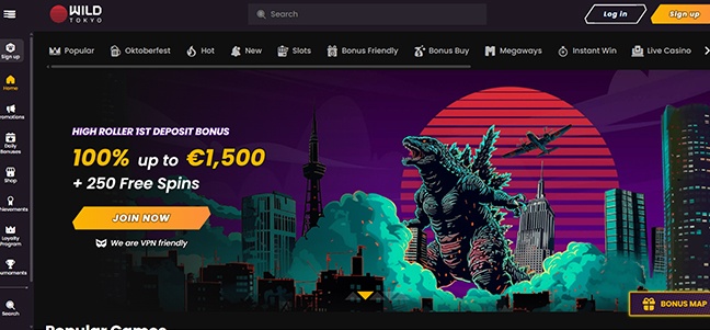 Wild Tokyo Casino – No Deposit Bonus