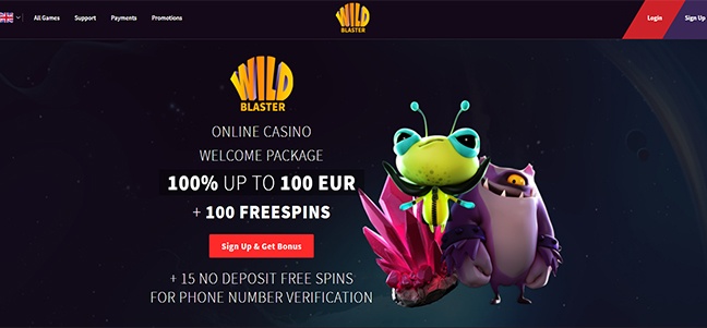 Wildblaster Casino –No Deposit Free Spins