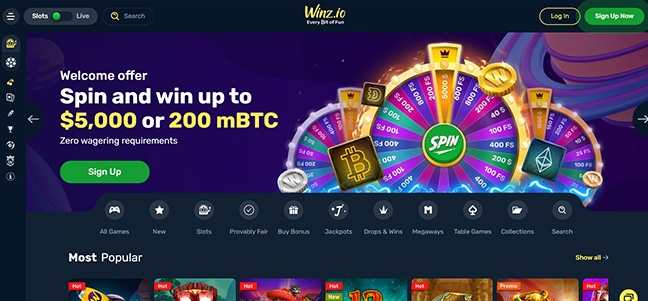 Winz.io Casino - Deposit Free Spins